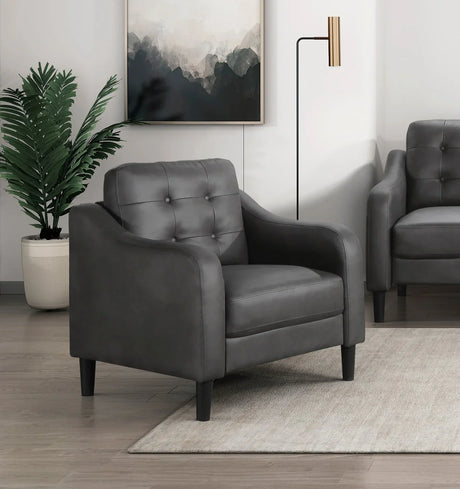 3pc Living Room Set Including Sofa, Love seat and Chair - Gray - Furniture Home Direct