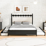 Storage Platform Bed With 2 Big Drawers & Trundle - Furniture Home Direct