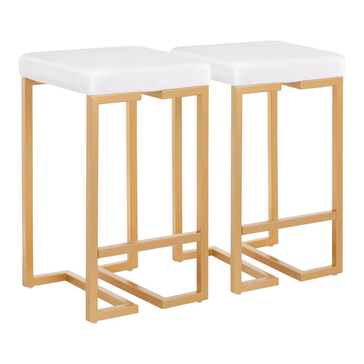 Midas - Contemporary / Glam Counter Stool (Set of 2) - Furniture Home Direct