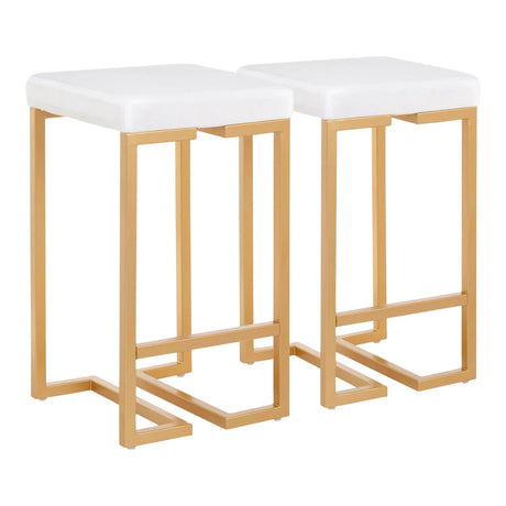Midas - Contemporary / Glam Counter Stool (Set of 2) - Furniture Home Direct