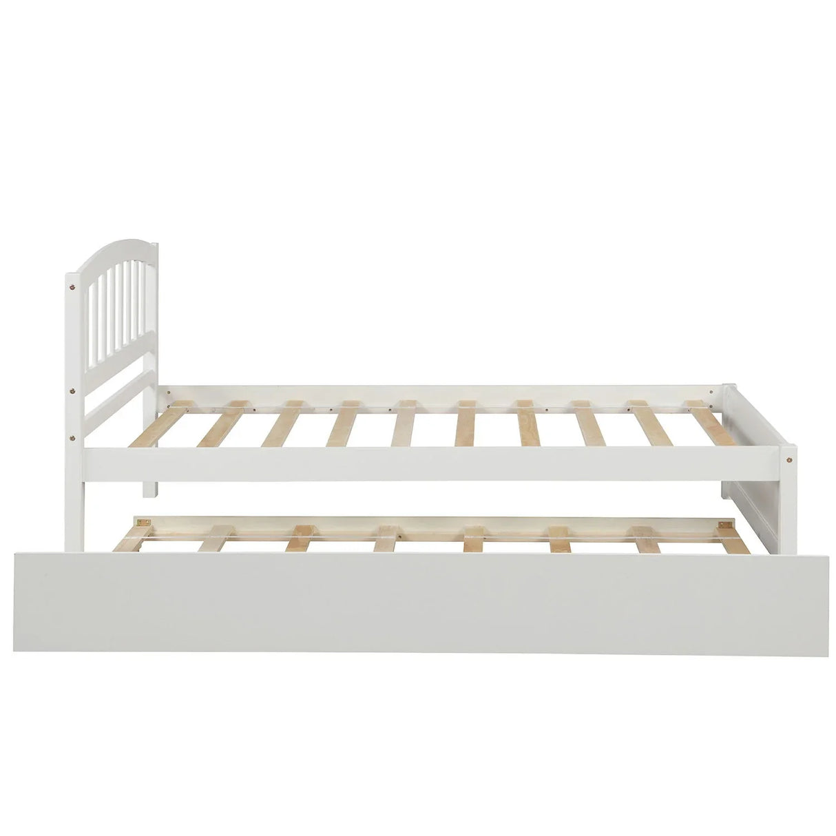 Platform Bed Wood Bed Frame With Trundle - Furniture Home Direct