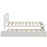 Platform Bed Wood Bed Frame With Trundle - Furniture Home Direct