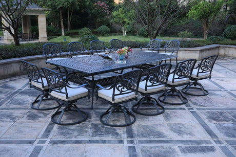 Rectangular Metal Dining Set With Cushions - Furniture Home Direct