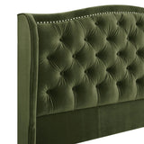 Marcella - Upholstered Shelter Headboard Bed Set - Furniture Home Direct