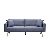 Easton - Linen Fabric Sofa With USB Charging Ports Pockets And Pillows - Furniture Home Direct