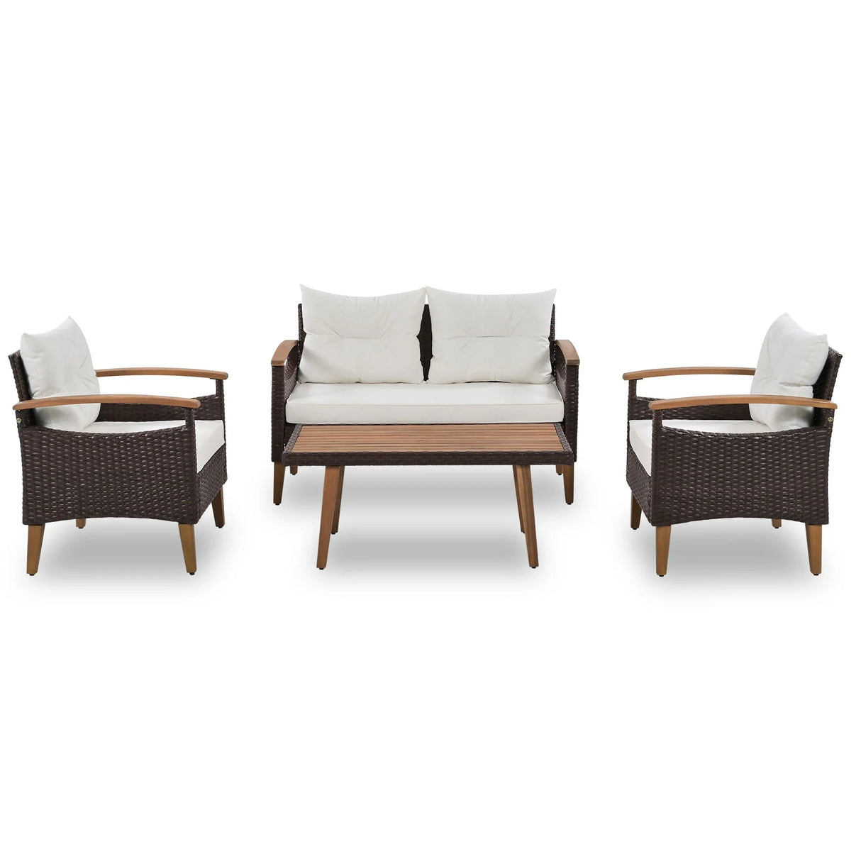 4 Piece Garden Furniture, Patio Seating Set - Furniture Home Direct