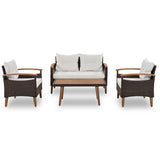 4 Piece Garden Furniture, Patio Seating Set - Furniture Home Direct