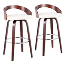 Grotto - Mid Century Elegant Design Modern Barstool With Swivel (Set of 2) - Furniture Home Direct