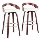 Grotto - Mid Century Elegant Design Modern Barstool With Swivel (Set of 2) - Furniture Home Direct