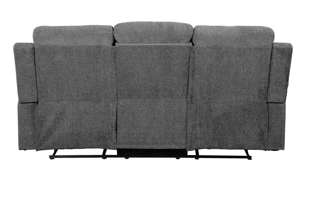 Kalen - Chenille 3 Piece Recliner Living Room Set - Gray - Furniture Home Direct