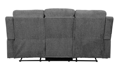 Kalen - Chenille 3 Piece Recliner Living Room Set - Gray - Furniture Home Direct