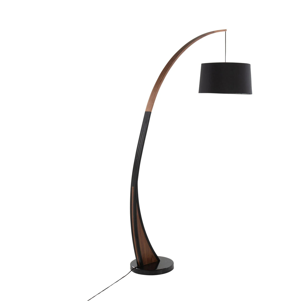 Noah - Mid-Century Modern Floor Lamp - Walnut - Furniture Home Direct