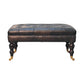 Buffalo - Leather Ottoman With Castor Legs - Furniture Home Direct