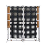 Outdoor Chaise Lounge Modern Cushions Wood Tray Beige - Furniture Home Direct