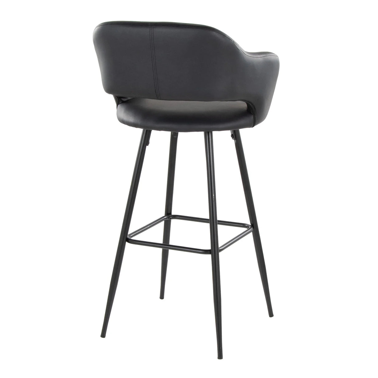 Margarite - Contemporary Fixed Height BarStool With Square Footrest (Set of 2) - Furniture Home Direct