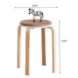 Stackable Round Backless Stools (Set of 4) - Furniture Home Direct