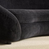 125.98' Modern Curved Sofa With Love Heart Design - Black - Furniture Home Direct