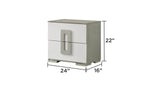 Bedroom Set Contemporary Full Bed Dresser Nightstand White - Furniture Home Direct