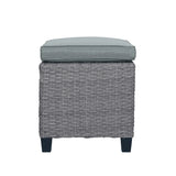 6-Piece Outdoor Wicker Set - Gray - Furniture Home Direct