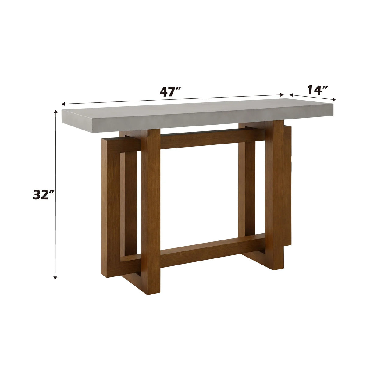 Keven - Faux Concrete Top Table - Furniture Home Direct