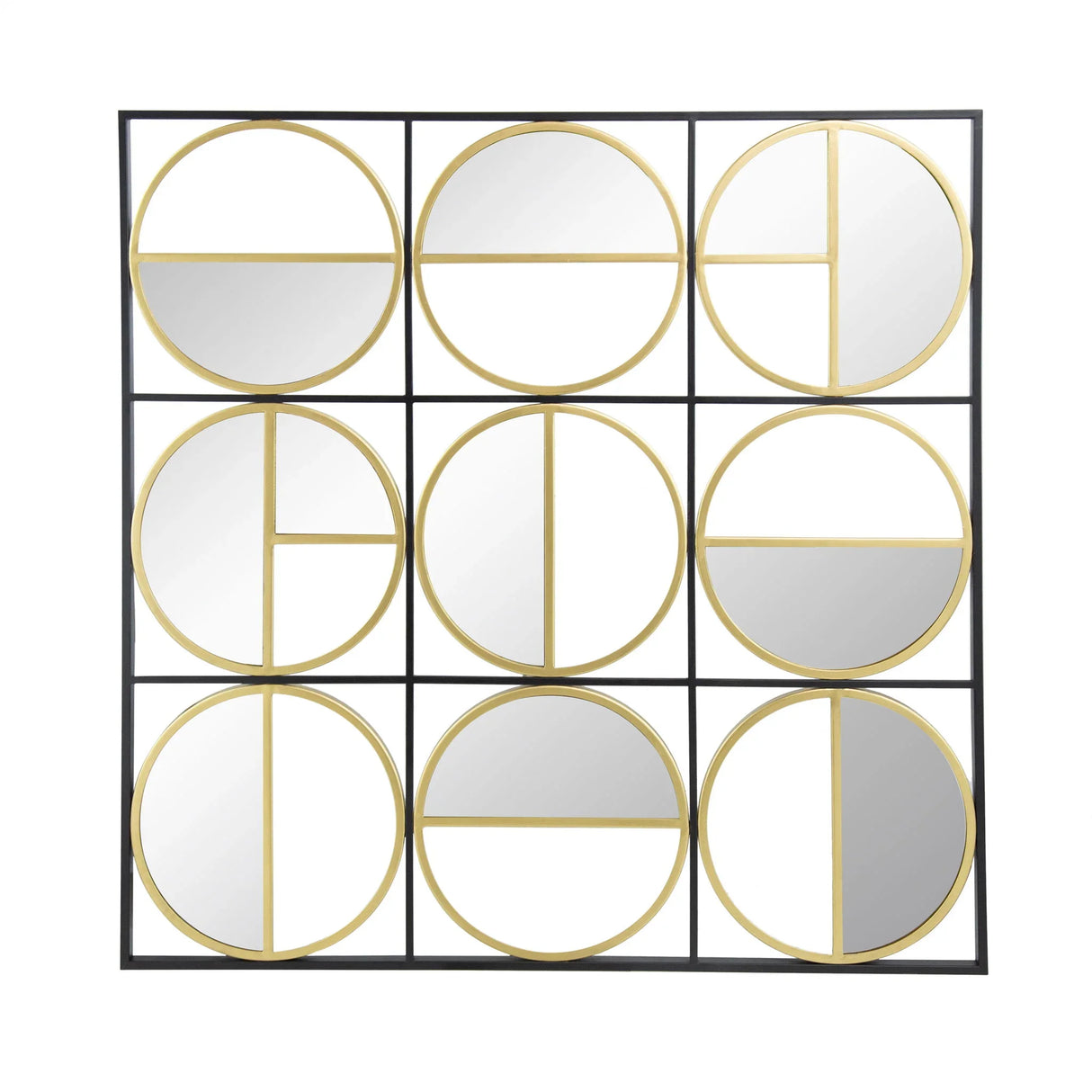 Eclectic Styling Metal Beaded Wall Mirror With Contemporary Design For Bedroom, Liveroom & Entryway - Furniture Home Direct