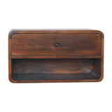 Curve Upper Slot Floating Nightstand - Furniture Home Direct