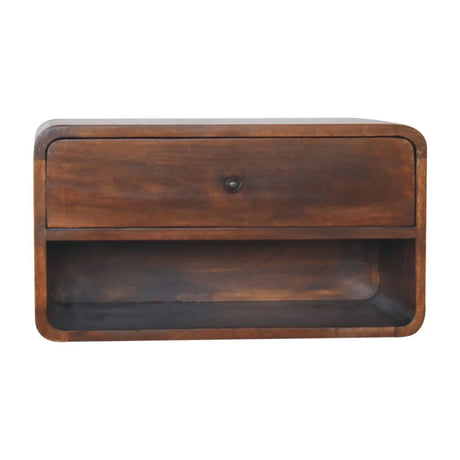 Curve Upper Slot Floating Nightstand - Furniture Home Direct