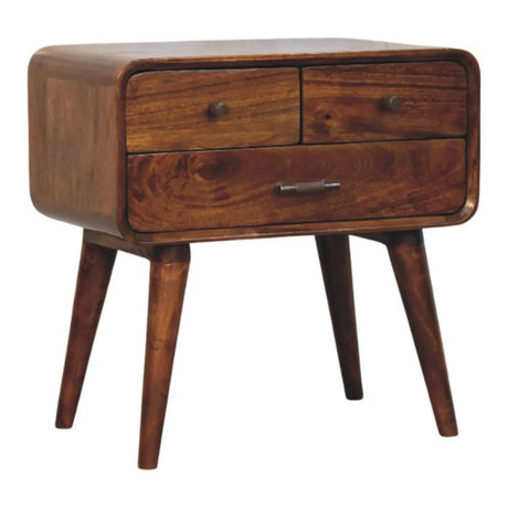 Avora - 3 Drawer Nightstand - Brown - Furniture Home Direct