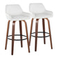 Daniella - Contemporary Fixed Height, Barstool & Swivel And Round Footrest (Set of 2) - Furniture Home Direct