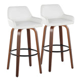 Daniella - Contemporary Fixed Height, Barstool & Swivel And Round Footrest (Set of 2) - Furniture Home Direct