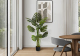 55" Tall, Artificial Plant, Monstera Tree, Indoor, Faux, Fake, Floor, Greenery, Potted, Real Touch, Decorative - Green / Black - Furniture Home Direct