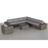 Modern Patio Rattan Sectional Set With Cushions - Furniture Home Direct