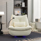 270 Swivel Glider Recliner Chair, Power Recliner Rocking Chair, USB Port Charge For Nursery Chair With Atmosphere Lamp For Living Room Bedroom Apartment - Furniture Home Direct
