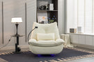 270 Swivel Glider Recliner Chair, Power Recliner Rocking Chair, USB Port Charge For Nursery Chair With Atmosphere Lamp For Living Room Bedroom Apartment - Furniture Home Direct