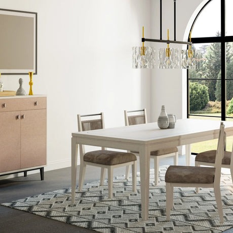 Expandable Dining Table - Vanilla White - Furniture Home Direct