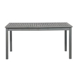 Contemporary Slat Top Acacia Wood Outdoor Dining Table - Furniture Home Direct