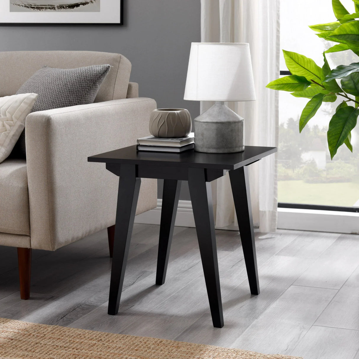 Japandi - Minimal Solid Wood Side Table - Furniture Home Direct