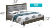Transitional Modern Design Bed - Furniture Home Direct