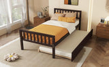 Twin Bed With Trundle, Platform Bed Frame With Headboard And Footboard, For Bedroom Small Living Space, No Box Spring Needed - Furniture Home Direct