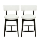 Mid Century Modern Counter Stools, Fabric Upholstered Chairs
