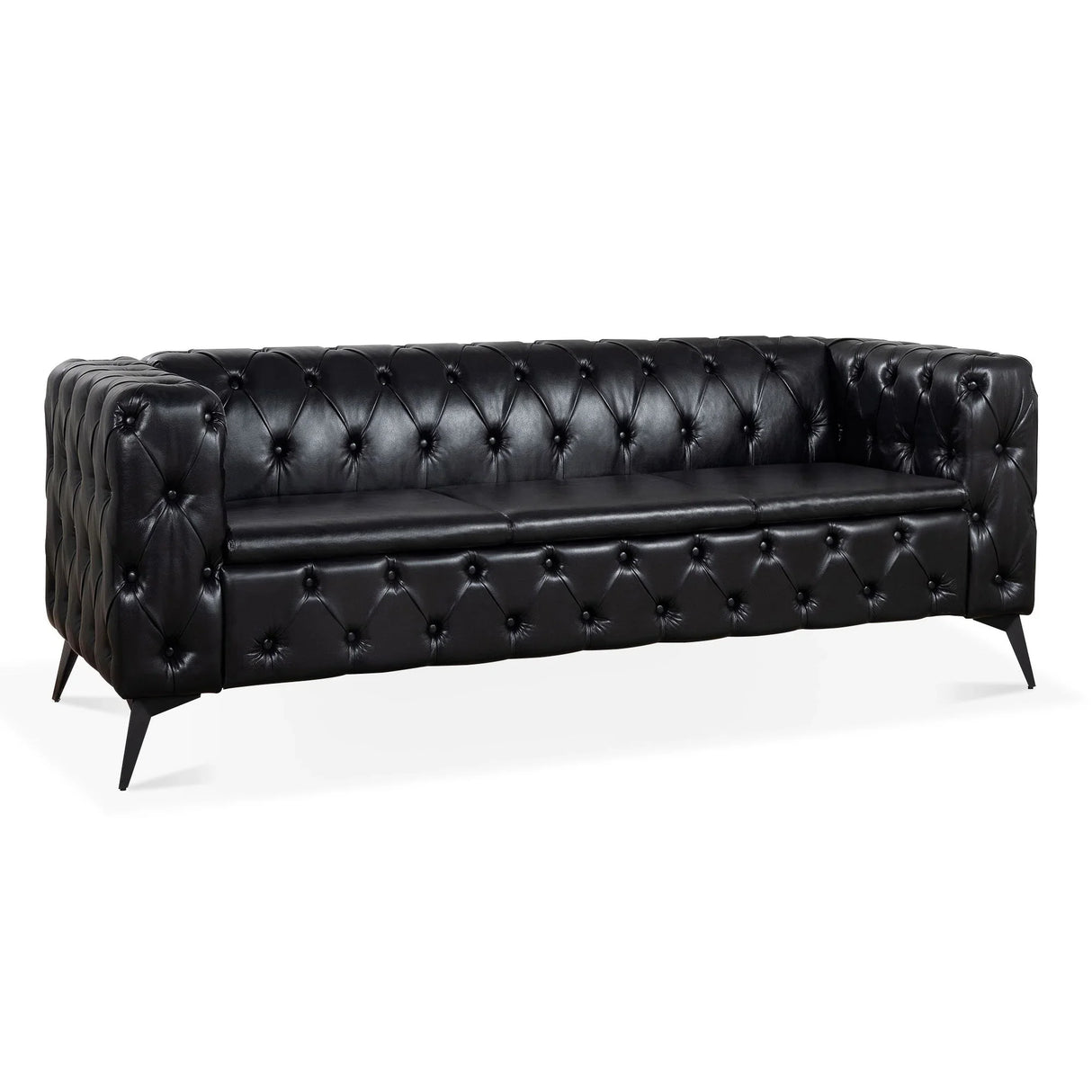 Square Arm Removable Cushion 3 Seater Sofa - Furniture Home Direct