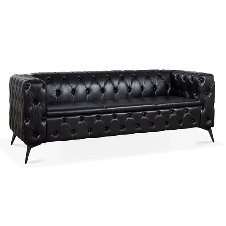 Square Arm Removable Cushion 3 Seater Sofa - Furniture Home Direct