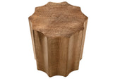 Drum Accent Side Table, Stylish Scalloped Design - Furniture Home Direct