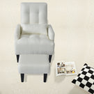 Living Room Sofa Single Chair And Ottoman, Modern Multi-Function Fabric Living Room Sofa Lounge Chair Bed And Stool. Soft Leisure Single Chair Adjustable Into 5 Angles With Sofa Bed - Furniture Home Direct