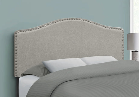 Full Size, Bed Headboard Only Upholstered, Transitional - Gray - Furniture Home Direct