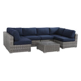 Seating Set With Cushions Handcrafted Wicker Design - Furniture Home Direct