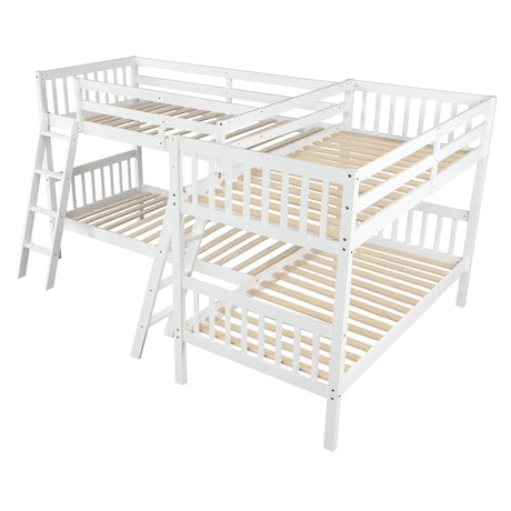 L Shaped Bunk Bed With Ladder - Furniture Home Direct