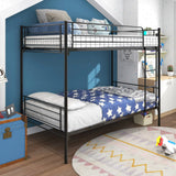 Space Saving Bunk Bed With Metal Frame And Ladder - Furniture Home Direct