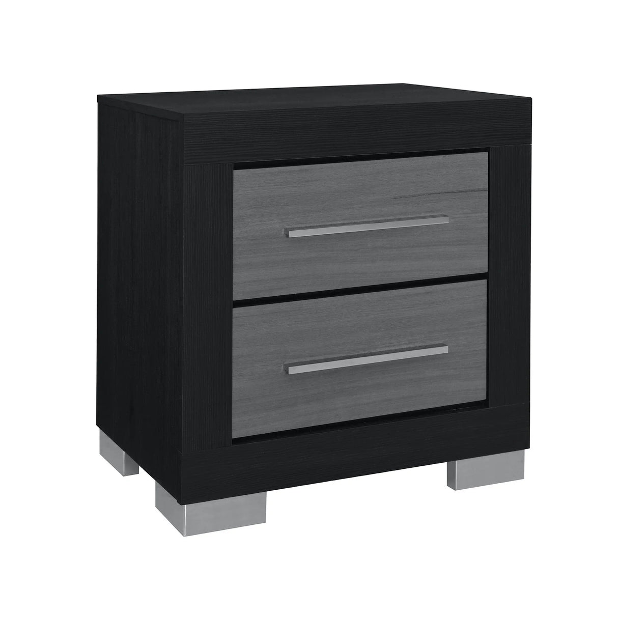 Elsa - 2 Toned Nightstand With Bar Handle And Spacious Drawers - Furniture Home Direct