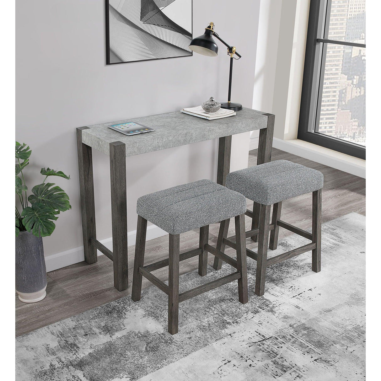 Console Table - Gray - Furniture Home Direct